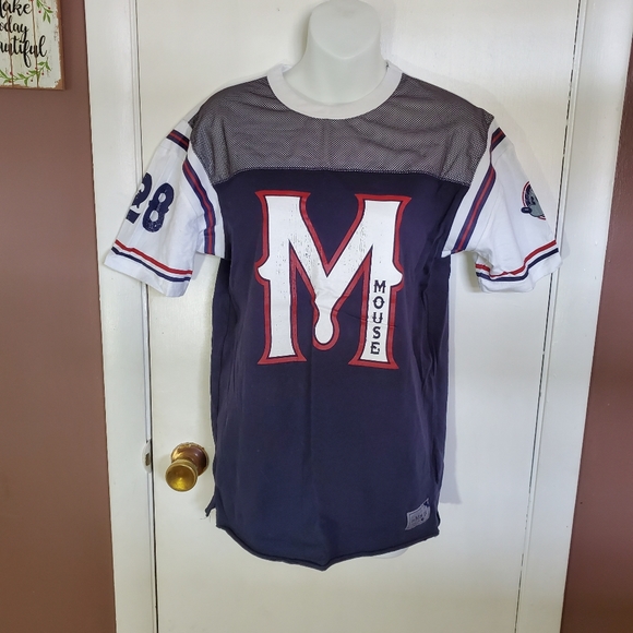 Baseball Style Mickey Mouse T-shirt - Picture 1 of 6